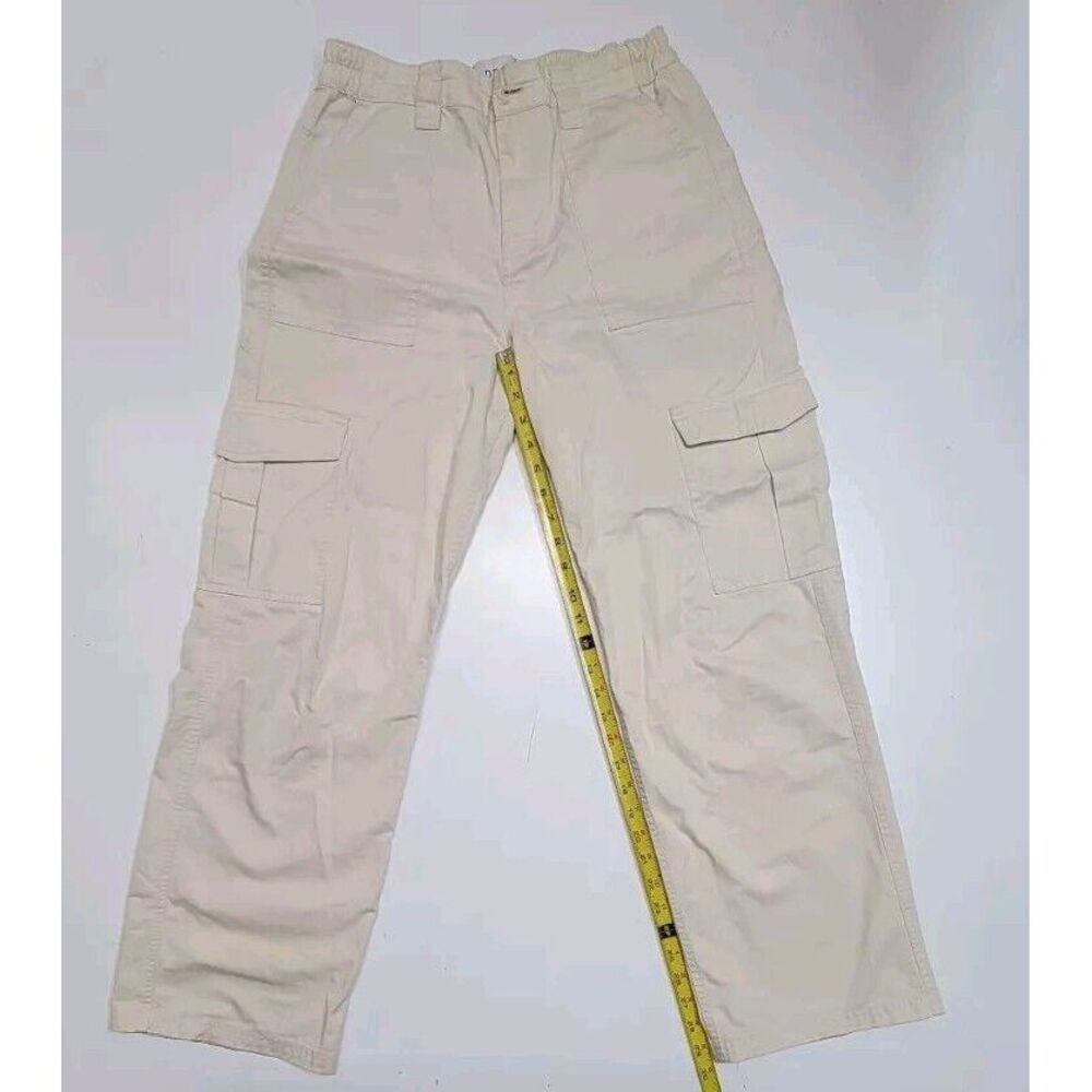 Urban Outfitters BDG White Wide Leg Cargo Pants Size 29 Stretch Waist - Picture 1 of 5